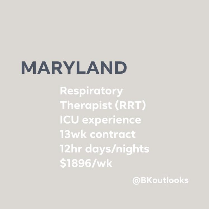 Maryland - Travel RRT (Respiratory Therapist, ICU experience)