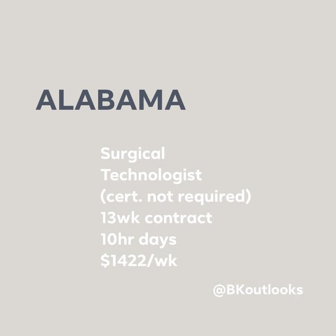 Alabama - Travel Surgical Technologist (certification not required)