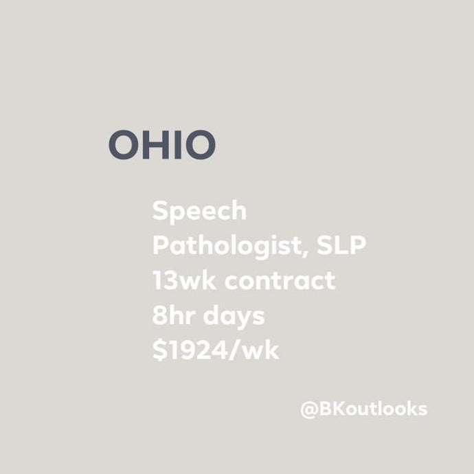 Ohio - Travel Speech Pathologist, SLP