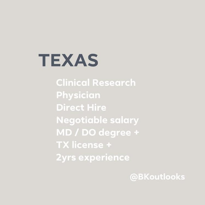 Texas - Direct Hire - Clinical Research Physician