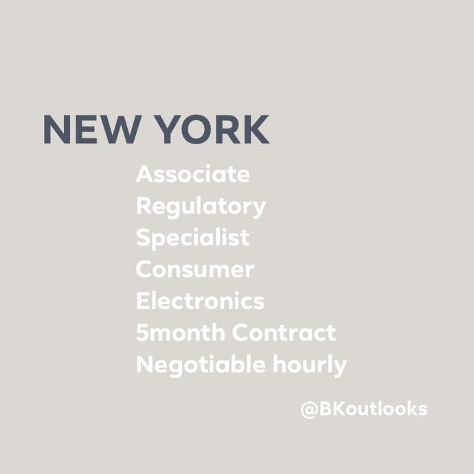 New York - Contract Hire - Associate Regulatory Specialist