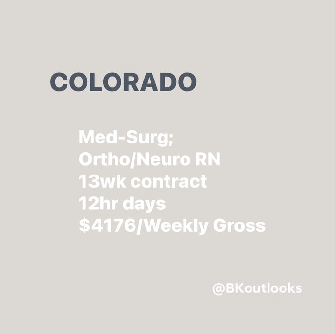 Colorado - Travel Nurse - Med-Surg RN