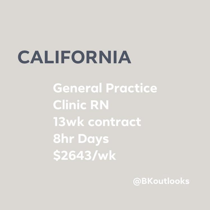 California - Travel Nurse (General Practice / Clinic)