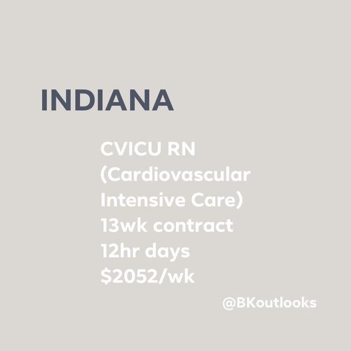 Indiana - Travel Nurse (CVICU, Cardiovascular ICU)