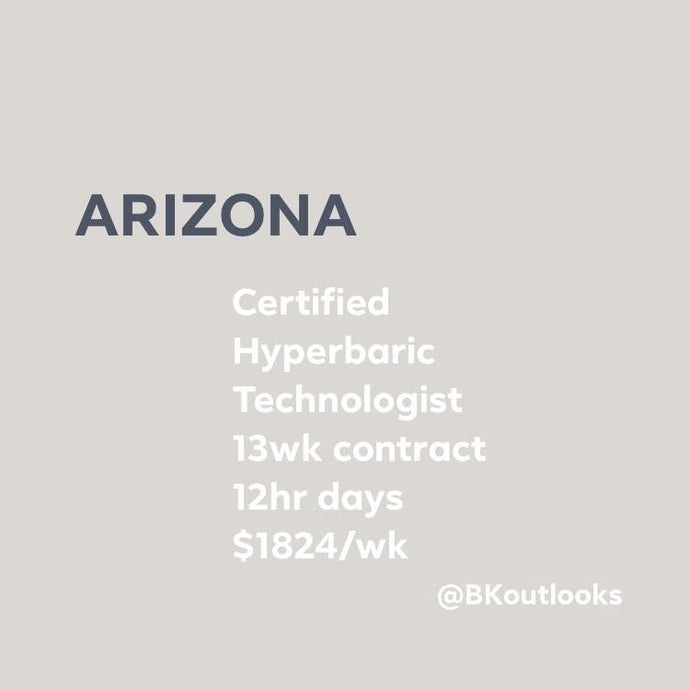 Arizona - Travel CHT (Certified Hyperbaric Technologist)