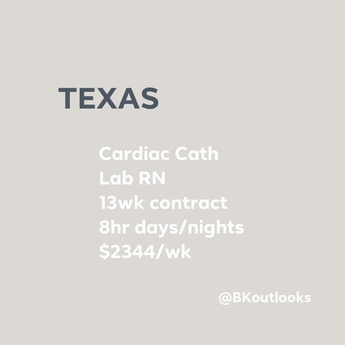 Texas - Travel Nurse (Cardiac Cath Lab RN)