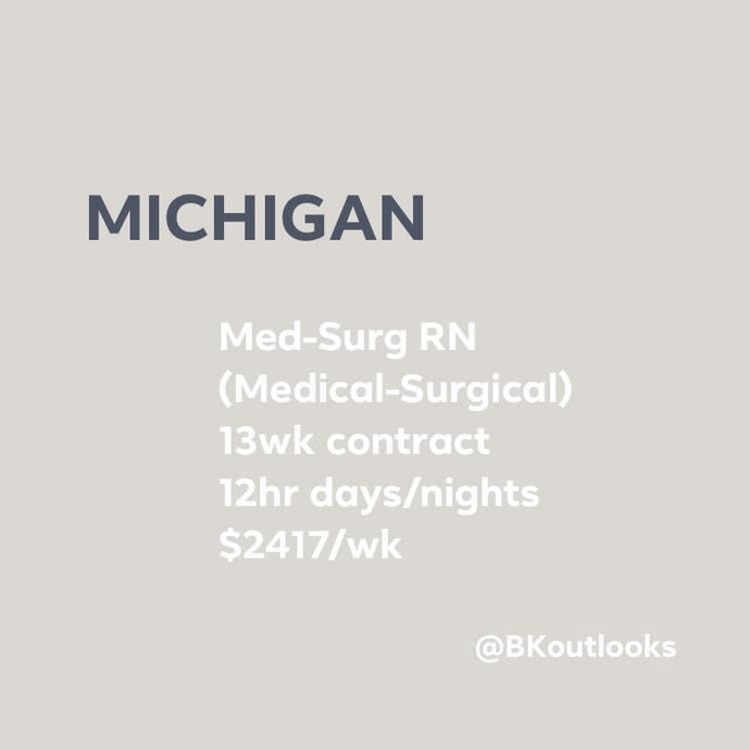 Michigan - Travel Nurse (Med-Surg, Medical-Surgical)