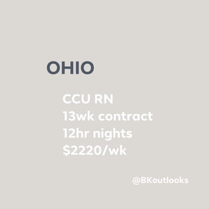 Ohio - Travel Nurse (CCU, Critical Care Unit)