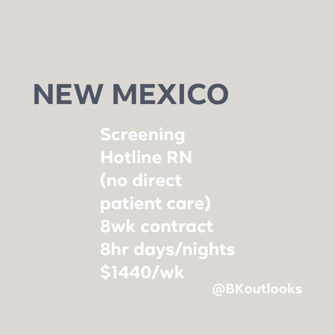 New Mexico - Contract Hire (Screening Hotline RN)