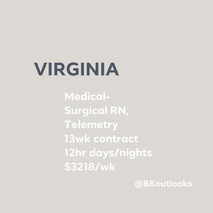 Virginia - Travel Nurse (Medical-Surgical RN, Telemetry)