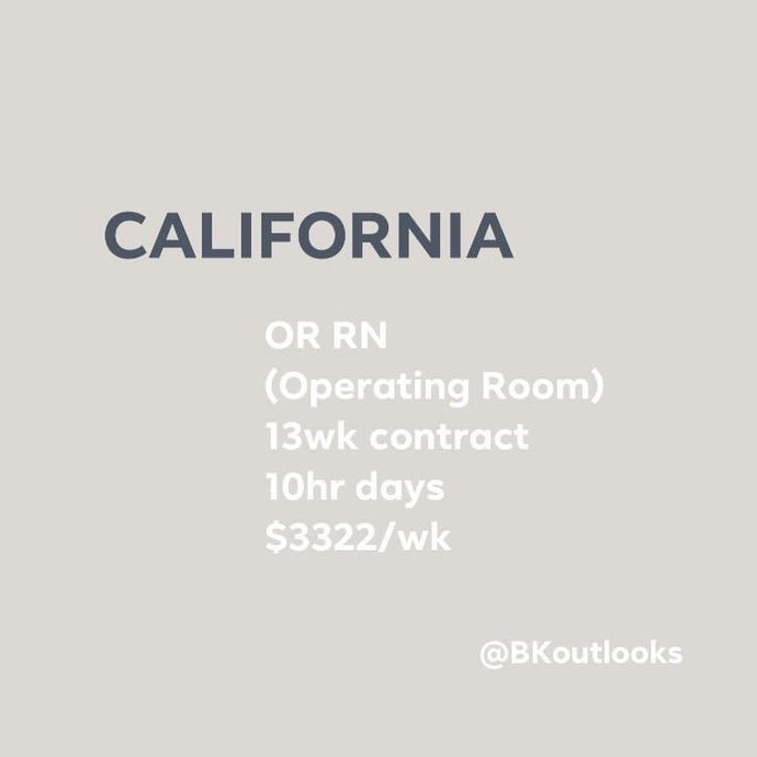 California - Travel Nurse (OR, Operating Room RN)