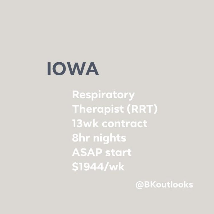 Iowa - Travel RRT (Respiratory Therapist)