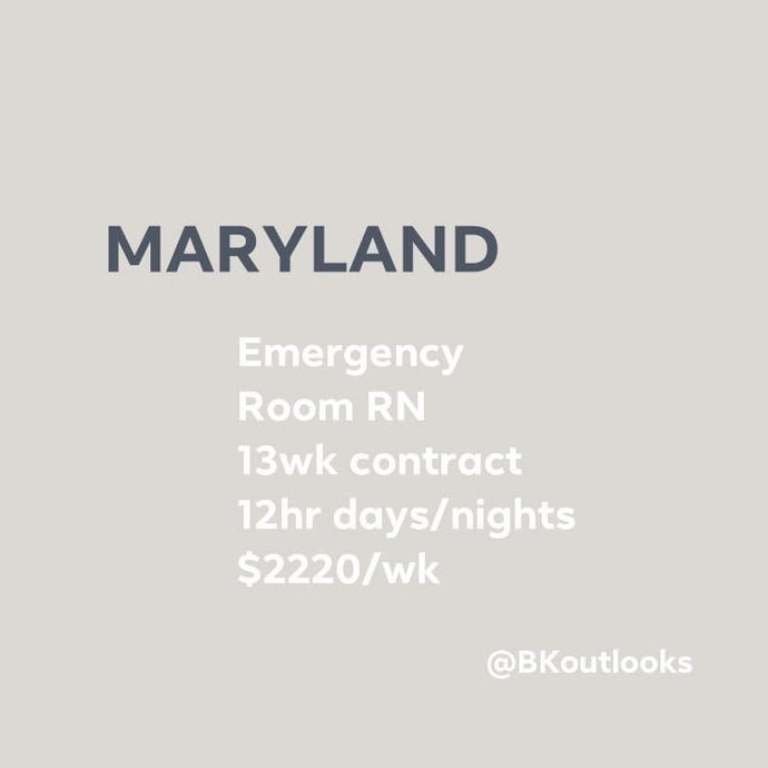 Maryland - Travel Nurse (Emergency Room RN)