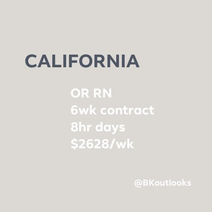 California - Travel Nurse (Operating Room, OR RN)