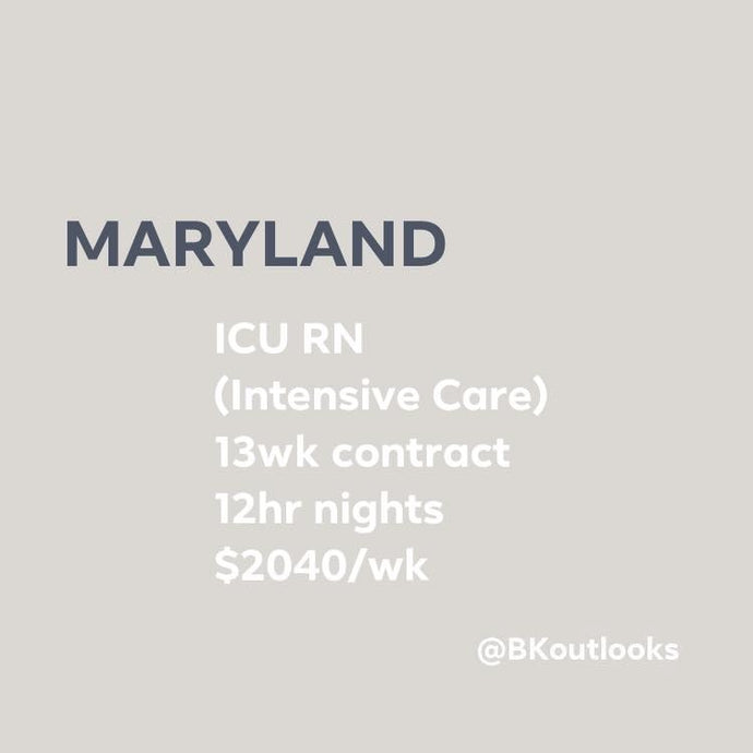 Maryland - Travel Nurse (ICU, Intensive Care Unit)