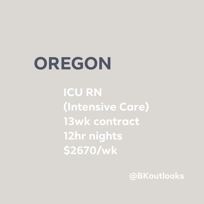 Oregon - Travel Nurse (ICU, Intensive Care Unit)