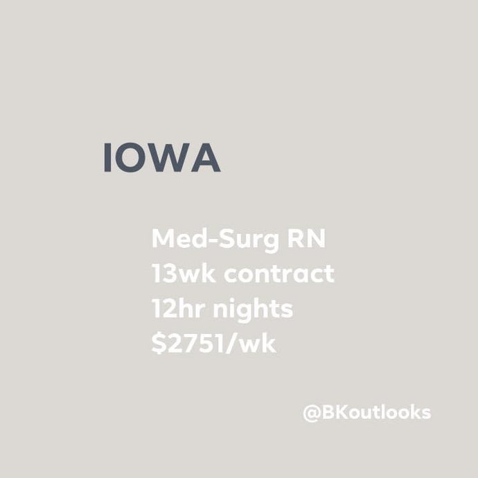 Iowa - Travel Nurse (Med-Surg RN)