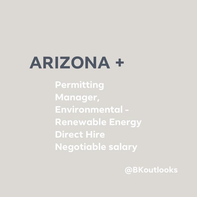 Arizona - Direct Hire (Permitting Manager, Environmental - Renewable Energy)