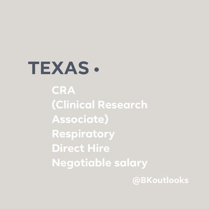 Texas - CRA I/II (Clinical Research Associate - Respiratory)