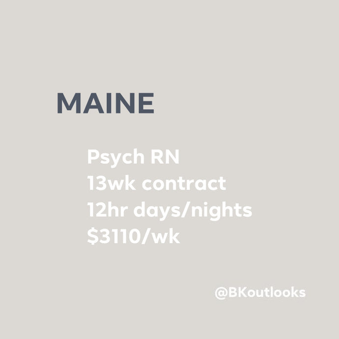Maine - Travel Nurse (Psych RN)