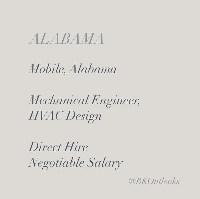 Alabama - Direct Hire - Mechanical Engineer, HVAC Design