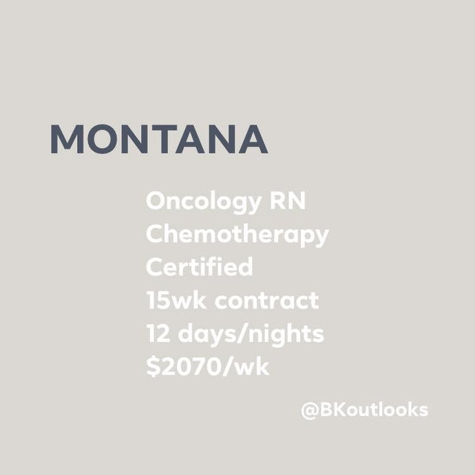Montana - Travel Nurse (Oncology RN, Chemotherapy Certified)