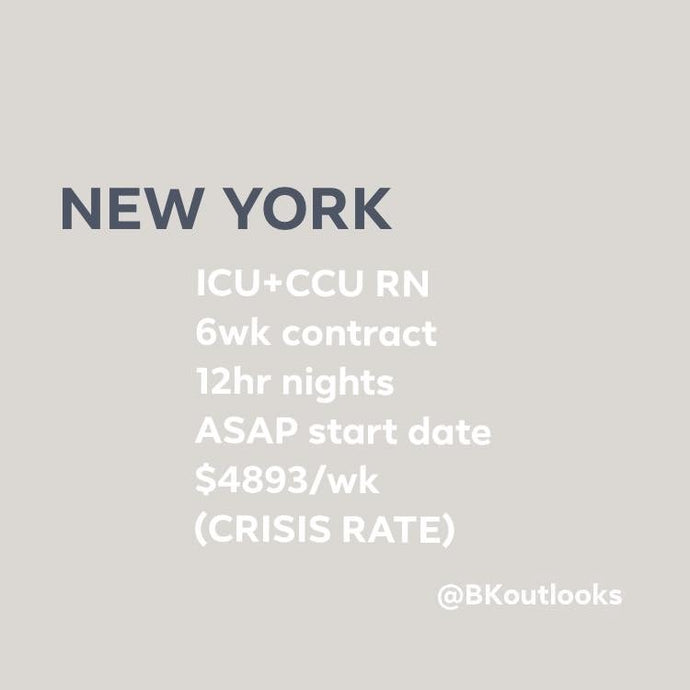 New York - Travel RN (ICU + CCU) - crisis rates