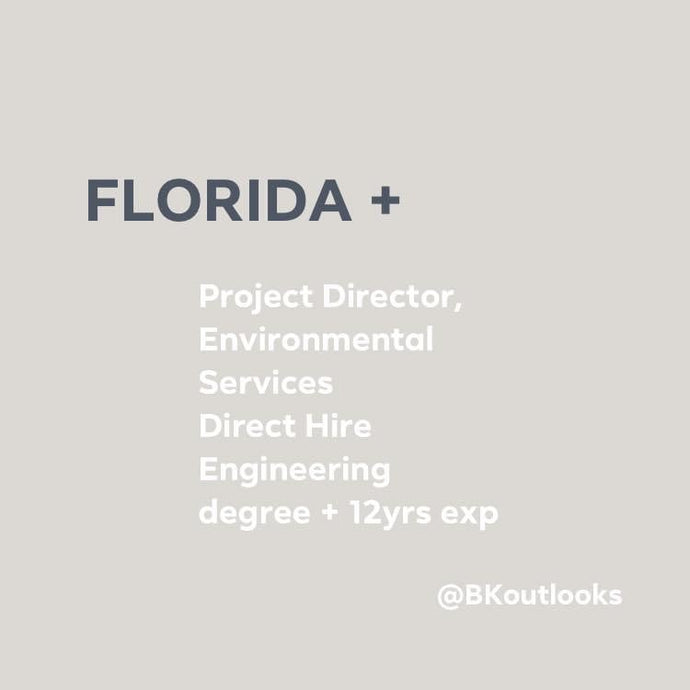 Florida - Direct Hire (Project Director, Environmental Services)