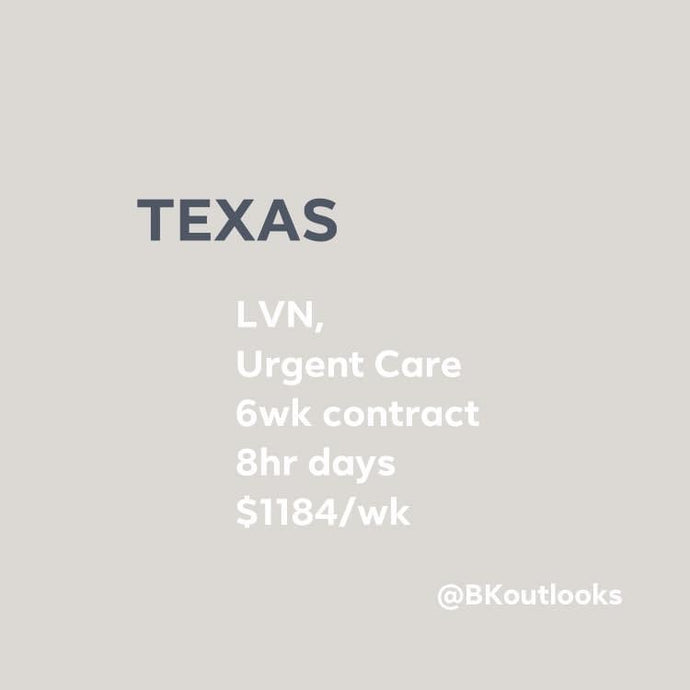 Texas - Contract Hire (LVN, Urgent Care)