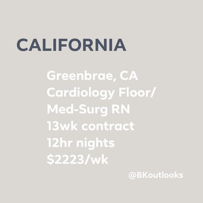 California - Travel Nurse (Med-Surg, Medical-Surgical)
