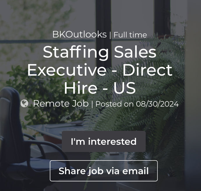 Staffing Sales Executive - Direct Hire - US