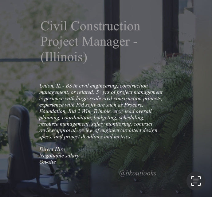 Civil Construction Project Manager - (Illinois) -  Union, IL