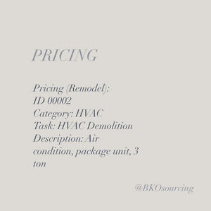 Pricing (Remodel) 00002 - HVAC - Demolition - Package unit - 2023-30AUG - with crew details