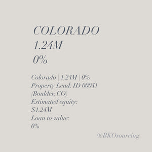 Property Lead 00041 - Colorado - Boulder - $1.24M - 0% - 2023-19SEP - with comparables