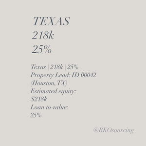 Property Lead 00042 - Texas - Houston - $218k - 25% - 2023-19SEP - with comparables