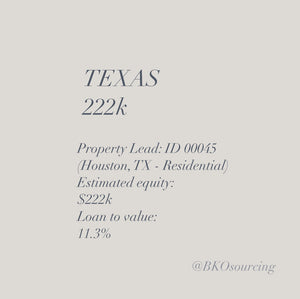 Property Lead 00045 - Texas - Houston - $222k - 11.3% - 2023-02OCT - with comparables