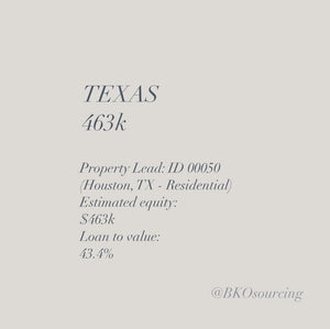 Property Lead 00050 - Texas - Houston - $463k - 43.4% - 2023-18OCT - with comparables