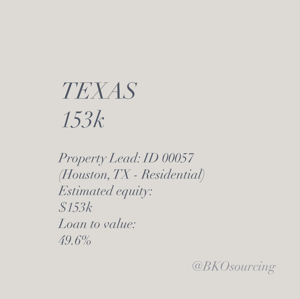Property Lead 00057 - Texas - Houston - 153k - 49.6% - 2023-30OCT - with comparables