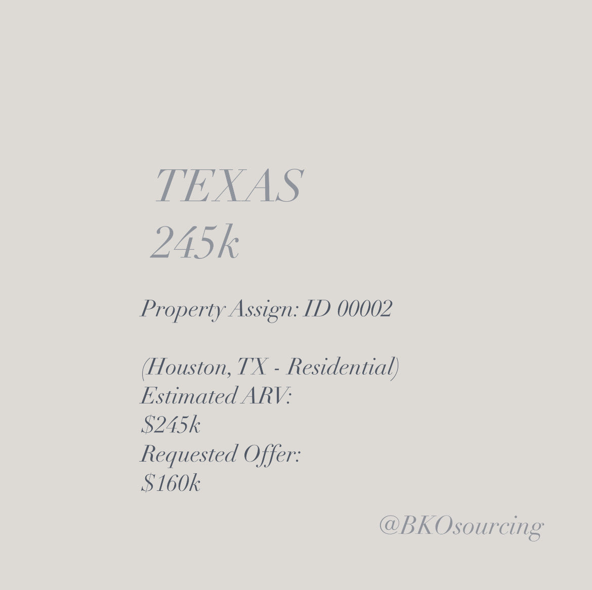 Property Assign 00002 - Texas - Houston - 245k - 160k - 2023-15DEC